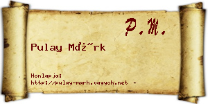 Pulay Márk névjegykártya